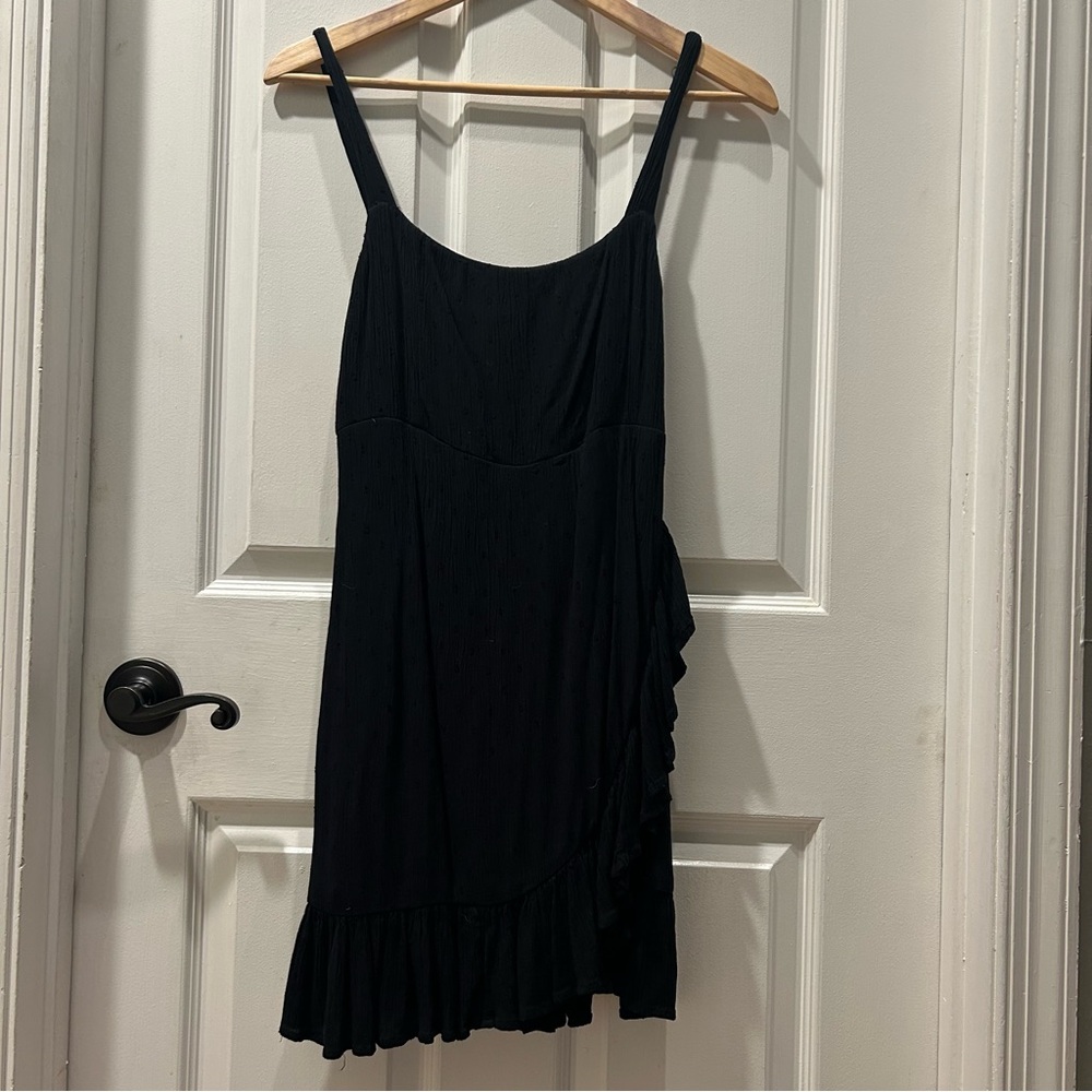 O'Neill Colinda Black Mini Summer Dress Cover Up Thin Strap Pool Beach Night out